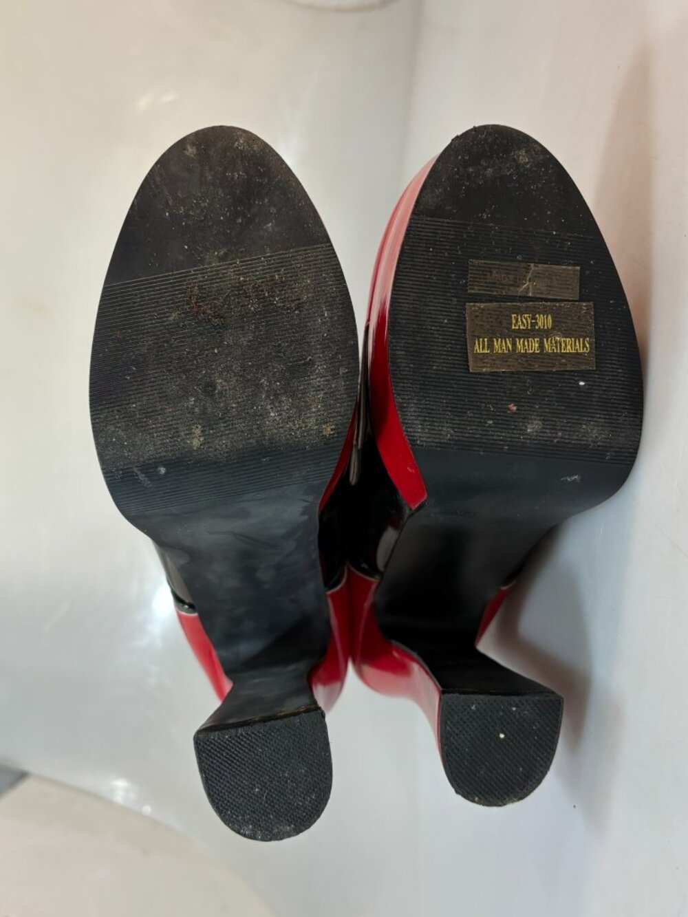 Pleaser 9 Black Red Patent Flame Lace-Up 5" Platform Heels Boots Easy 3010 - Picture 7 of 9